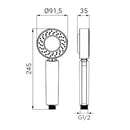 Doccetta universale anticalcare,risparmio acqua, due getti con vano shampoo-2