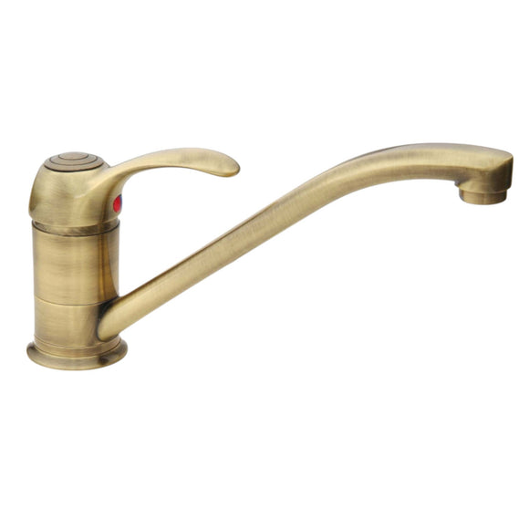 Miscelatore per bagno o cucina bronzato completo con canna bassa