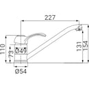 Miscelatore per bagno o cucina bronzato completo con canna bassa-3