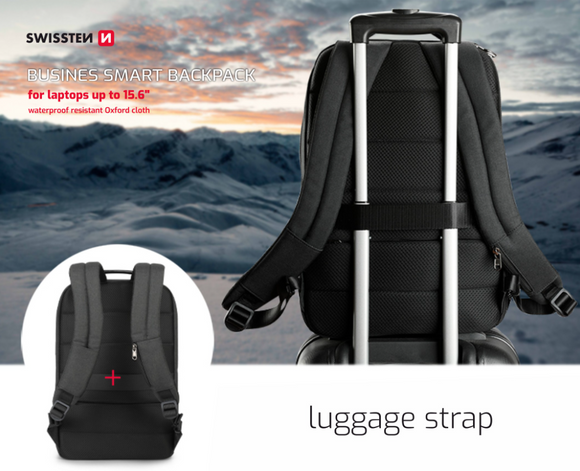 Swissten Laptop backpack batoh na notebook 15,6“, černý