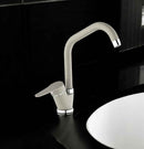 Miscelatore per cucina in ottone effetto avena granito beige, canna a ponte