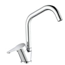 Miscelatore per cucina in ottone cromato, canna a ponte-1