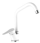 Miscelatore per cucina in ottone bianco, canna a ponte-1