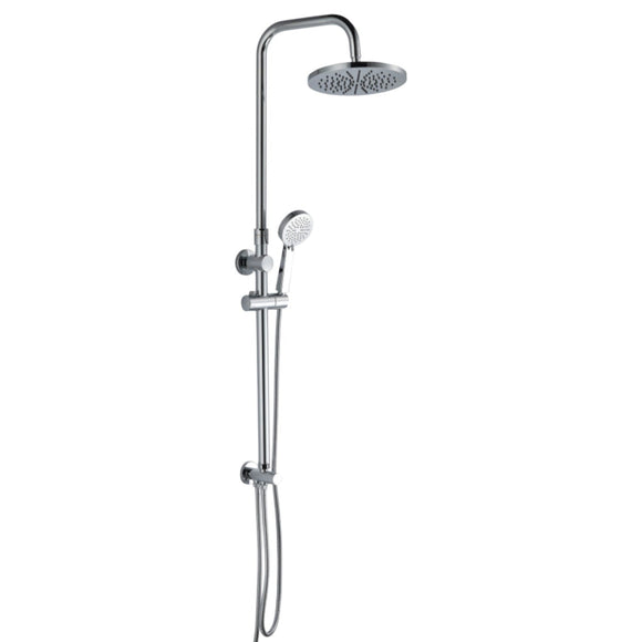 Colonna doccia in acciaio cromata completa