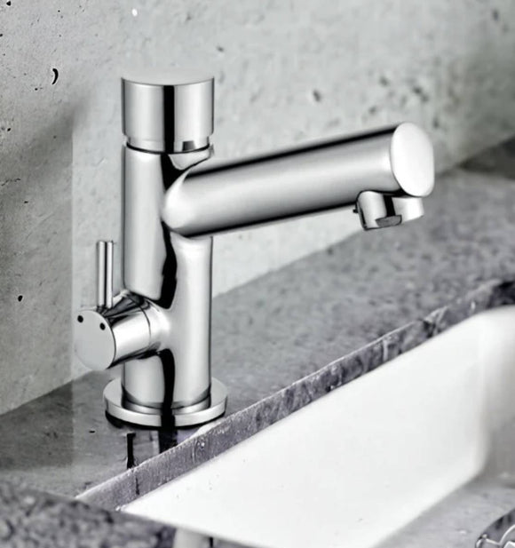 Miscelatore temporizzato a pulsante acqua calda/fredda