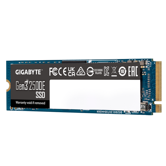 Gigabyte SSD | G325E500G | 500 GB | Solid-state drive interface PCIe 3.0x4, NVMe1.3 | Read speed 2300 MB/s | Write speed 1500 MB/s