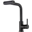 Rubinetto cucina 5 in 1 nero opaco con bocca estraibile multifunzione – 4 flussi, aeratore Z-flow e design moderno