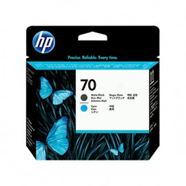 HP 70 original printhead C9404A matte black and cyan standard capacity 1-pack