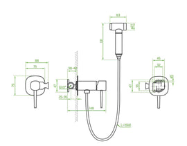 Miscelatore bidet a incasso con doccetta bidet cromata – pratica, elegante e salvaspazio