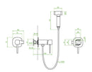 Set idroscopino bidet a incasso oro rosa con doccetta bidet – elegante, trendy e salvaspazio
