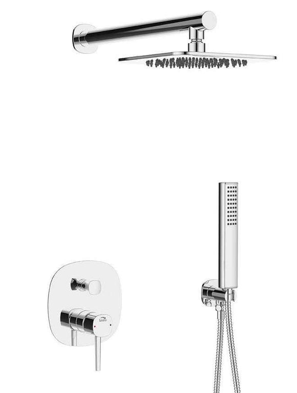 Set doccia completo di miscelatore incasso soffione e doccetta