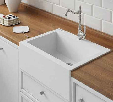 Lavello a Vasca Singola 63x49 cm | Ceramica Moderna, Sifone Salvaspazio Incluso