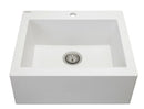 Lavello a vasca singola con grembiule – lavello ceramica 63×49 cm, sifone salvaspazio incluso-2