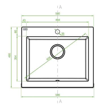 Lavello a Vasca Singola con Flangia Visibile– Eleganza e Funzionalità per la Tua Cucina