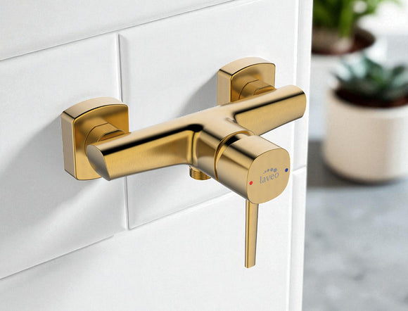 Set de douche murale en or brossé – élégant, fonctionnel et compatible avec tous les ensembles de douche