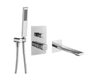 Rubinetto vasca da incasso cromato con set doccia – design moderno, aeratore e tubo flessibile antitorsione-1