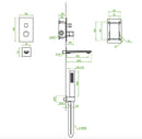 Rubinetto vasca da incasso cromato con set doccia – design moderno, aeratore e tubo flessibile antitorsione