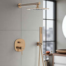 Set doccia – oro rosa , soffione, miscelatore incasso e braccio doccia