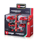 BBURAGO FERRARI car model 1:43 Ferrari RP Vehicles, assort., 18-36100