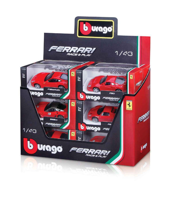BBURAGO FERRARI car model 1:43 Ferrari RP Vehicles, assort., 18-36100