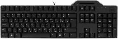 Dell Russian (QWERTY) Dell KB-813 Smartcard Reader USB Keyboard Black