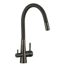 Rubinetto Cucina con Filtro Acqua | Antrarice Spazzolato, Doppia Leva, Canna Flessibile e Design Moderno-1