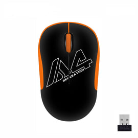 MOUSE A4tech, PC sau NB, wireless, 2.4GHz, optic, 1000 dpi, butoane/scroll 3/1, , negru / portocaliu, 45507104 "G3-300N-BO" (timbru verde 0.18 lei)