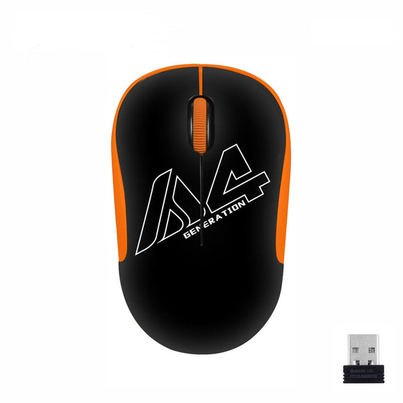 MOUSE A4tech, PC sau NB, wireless, 2.4GHz, optic, 1000 dpi, butoane/scroll 3/1, , negru / portocaliu, 45507104 "G3-300N-BO" (timbru verde 0.18 lei)