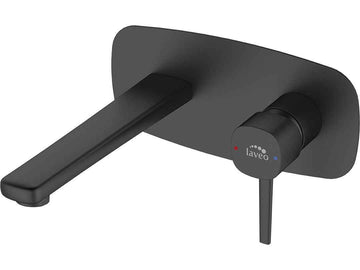 Miscelatore lavabo a incasso – design originale, leve sottili e aeratore regolabile, nero opaco