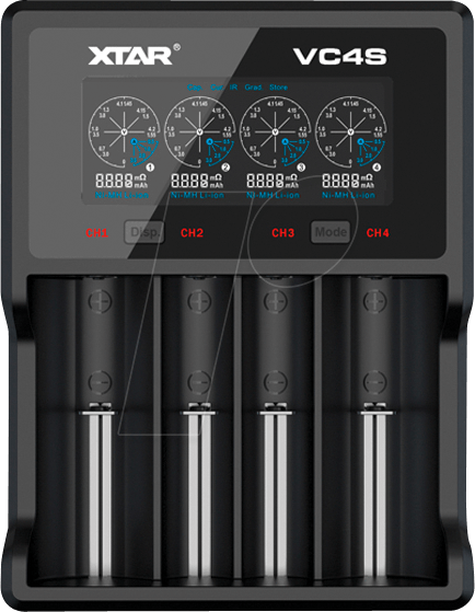 XTAR VC4SL battery charger to Li-ion / Ni-MH / Ni-CD 18650