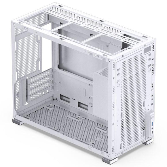 Boîtier Micro-ATX Jonsbo D31 MESH avec écran en verre trempé - blanc