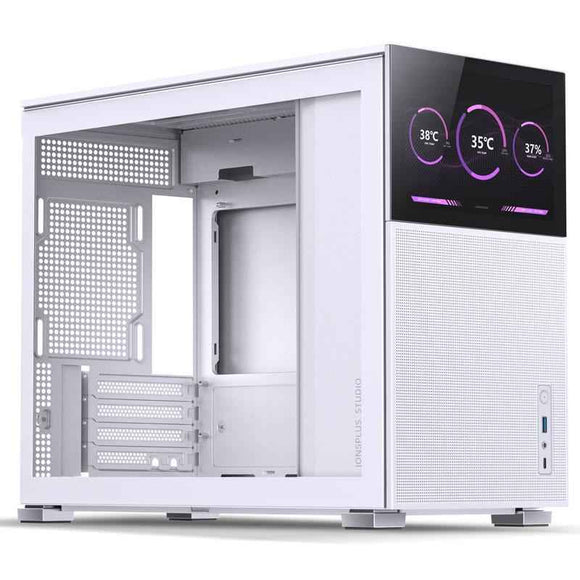 Boîtier Micro-ATX Jonsbo D31 MESH avec écran en verre trempé - blanc