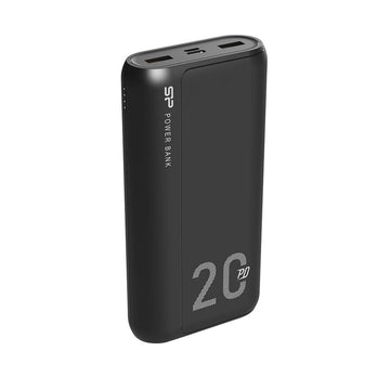 SILICON POWER QS15 Powerbank External battery 20000 mAh 2x USB QC 3.0 1x USB-C PD (SP20KMAPBKQS150K) Black - 0
