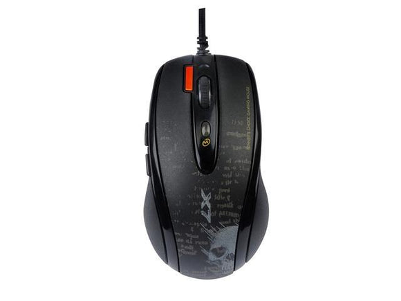 SOURIS A4tech, gaming, filaire, USB, optique, 3000 dpi, défilement 4/1 boutons, bouton de sélection de vitesse, noire, « F5-BK » (tampon vert 0,18 lei)