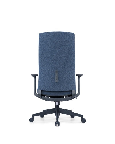 Chaise de bureau ergonomique Up Up Ankara Noir, tissu bleu
