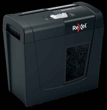 Destructeur de documents Rexel Secure X6, coupe croisée, P4, 6 feuilles, corbeille de 10 L.
