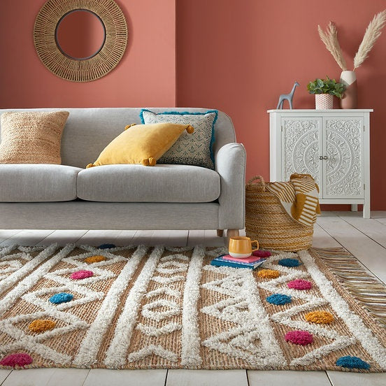 Tapis de salon en jute kaima