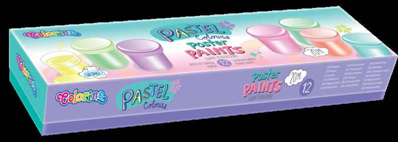 Peintures pour affiches Colorino Pastel 20 ml 12 couleurs