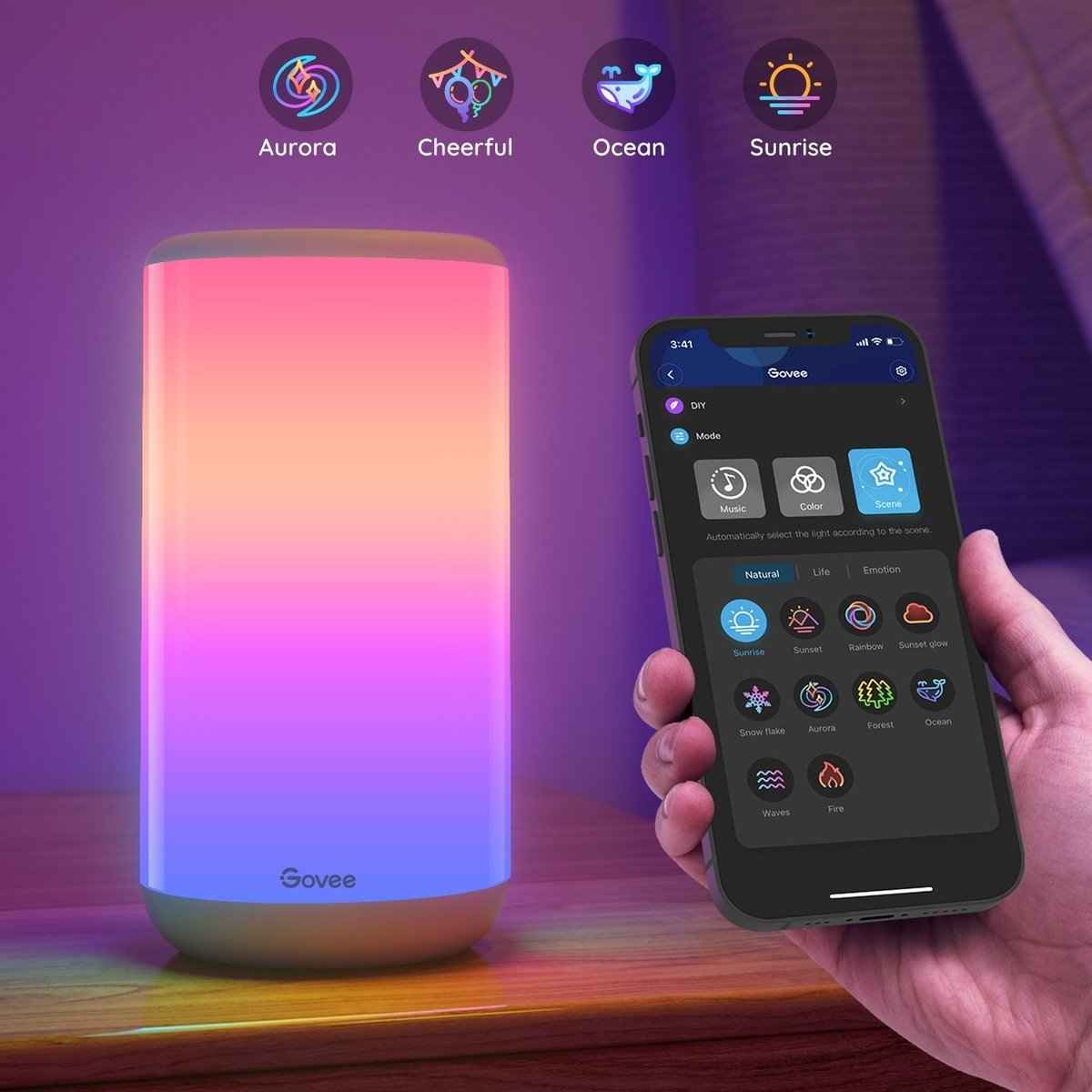 Lampe de table intelligente Govee Aura Wi-Fi