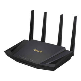 ROUTER ASUS wireless, 3000 Mbps, porturi Gigabit x 4, antena externa x 4, AX3000, dual band, "RT-AX58U" (timbru verde 0.8 lei)