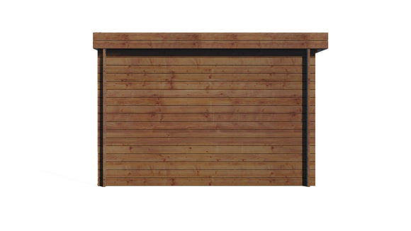 Abri de jardin en bois traité ep 28mm surface utile 75m² 298x298x207cm int024/ineksa