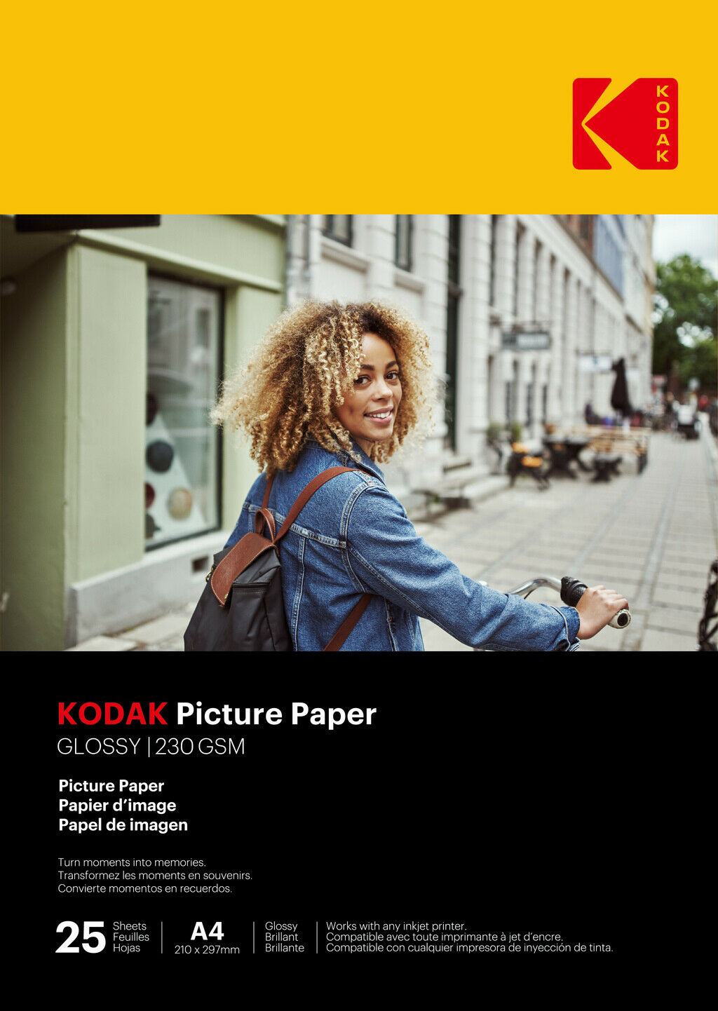 Papier photo kodak 230 g 118 mil brillant a4 x 25 9891266