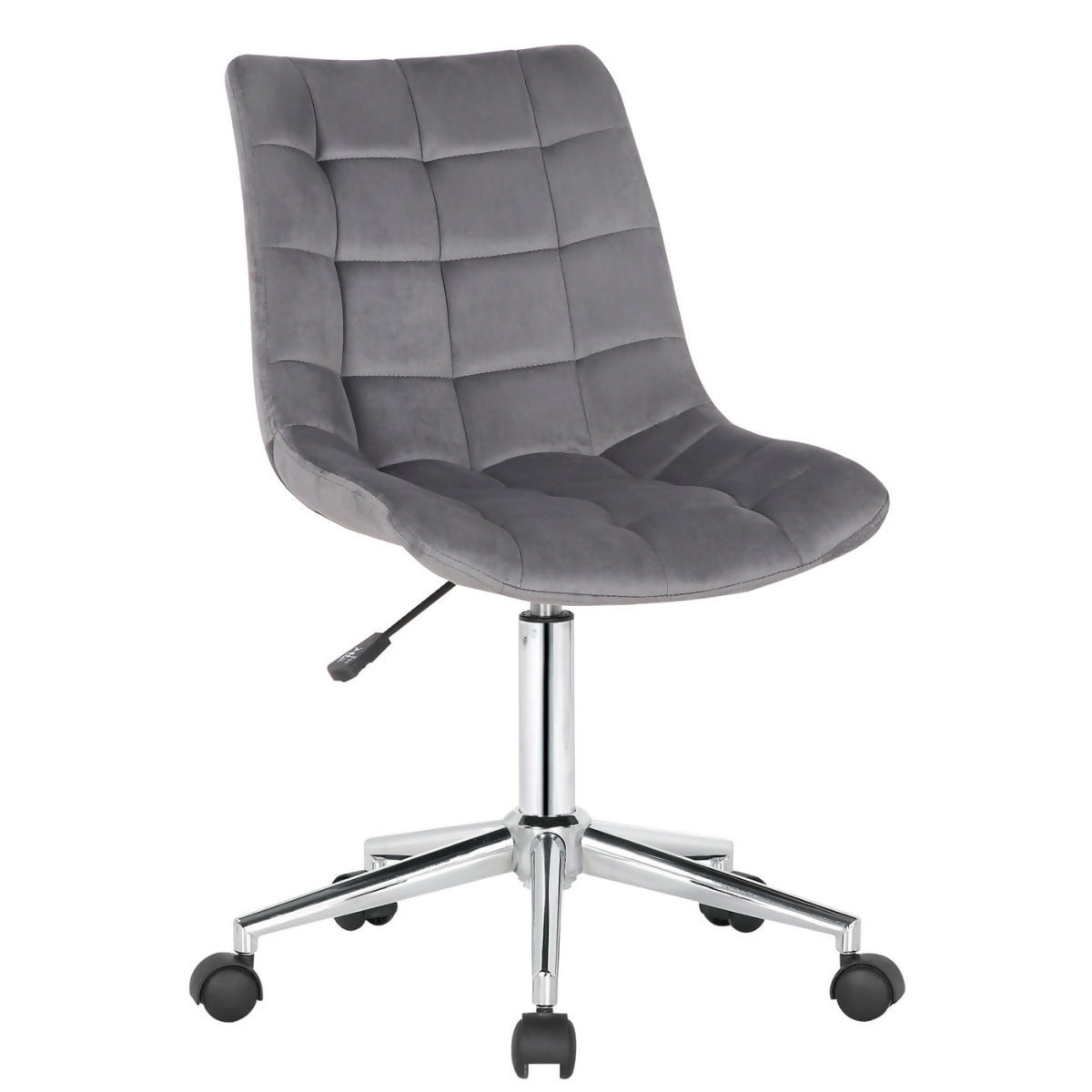 Chaise de bureau Medford - velours Gris - 0