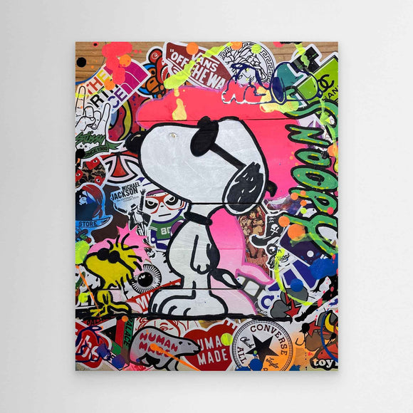 Snoopy reproduction officielle sur toile de l'œuvre