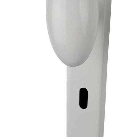 2 poignées de porte sur plaque CHIC, Entrée de clé pour chambre, Finition aluminium blanc RAL 9016, Entraxe standard 195 mm