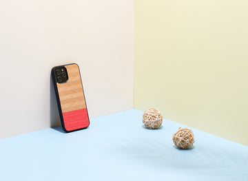 Coque MAN&WOOD pour iPhone 12/12 Pro motif chevrons azalée noir