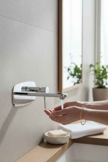 Miscelatore lavabo a incasso – design elegante, aeratore regolabile e finitura cromata