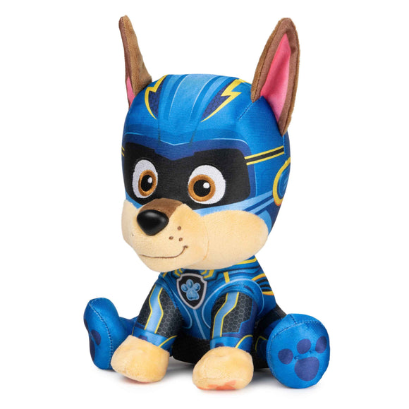 Peluche Chase du film Mighty Pups de la Pat' Patrouille 22 cm