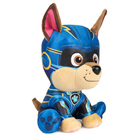 Peluche chase du film mighty pups de la pat' patrouille 15 cm