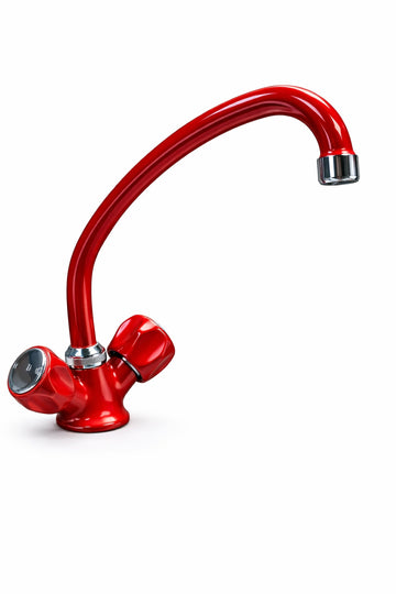 Rubinetto per cucina vintage rosso design